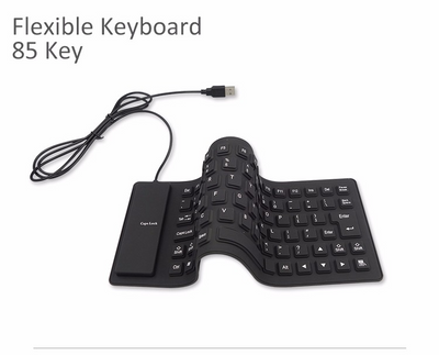 Waterproof Silicone Keyboard Foldable Flexible USB Dustproof DirtProof