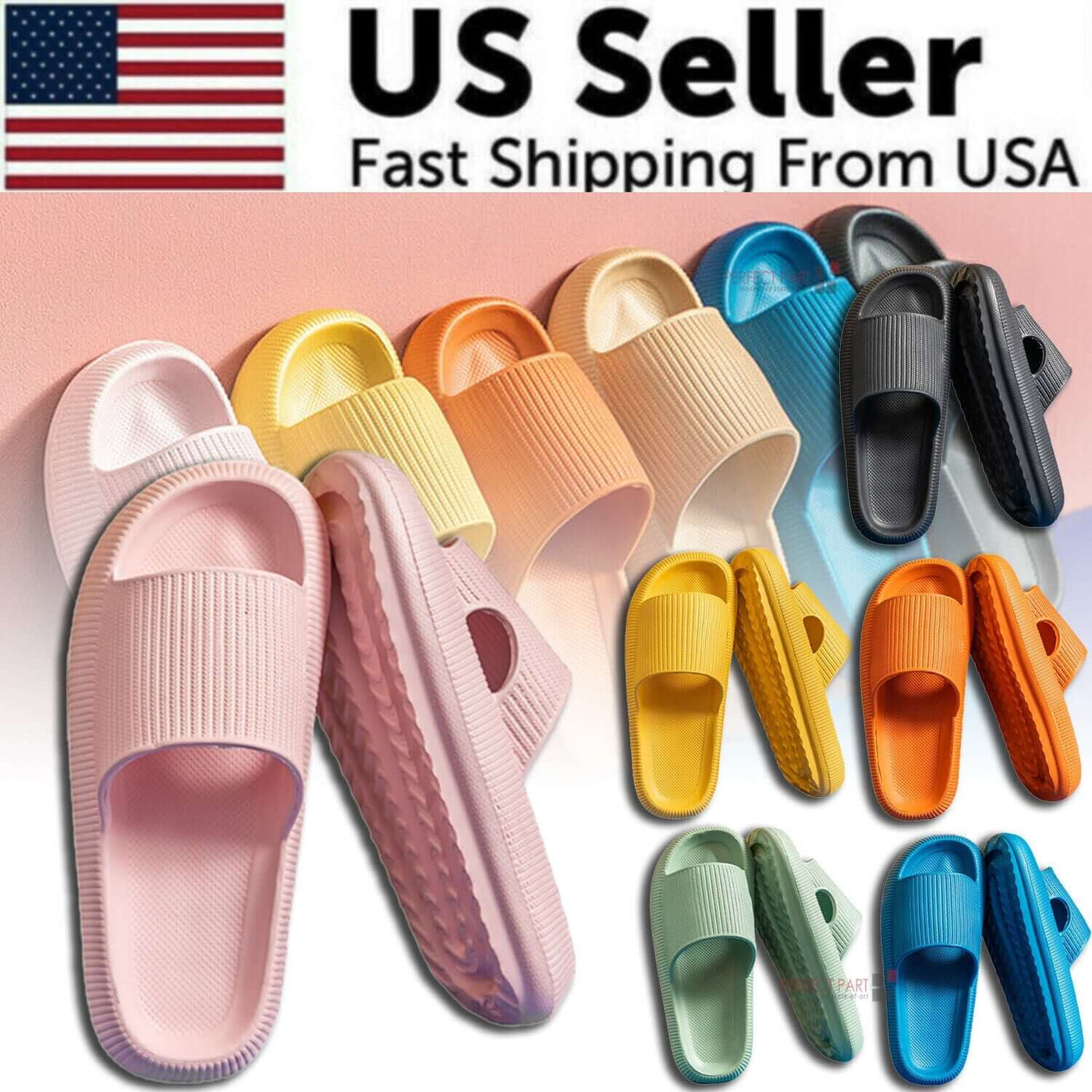 Cozy Pillow Slides Anti-Slip Sandals Ultra Soft Slippers Cloud Home