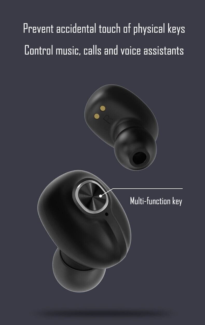 TWS Bluetooth Earbuds Waterproof Bluetooth 5.1 Headset Noise