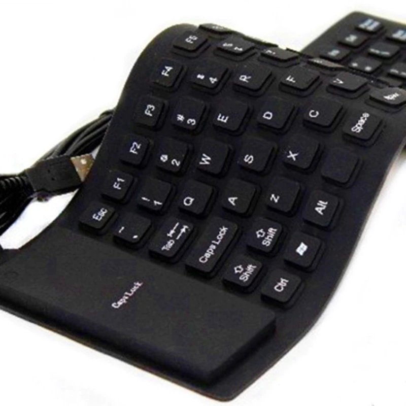 Waterproof Silicone Keyboard Foldable Flexible USB Dustproof DirtProof