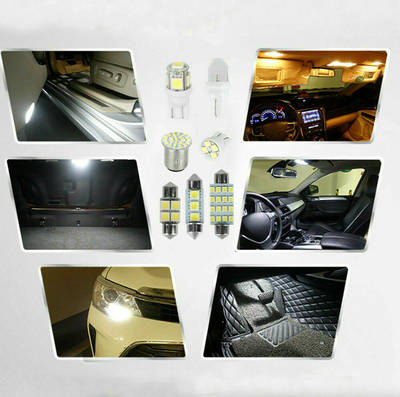 28pcs Car Interior White Combo LED Map Dome Door Trunk License Plate