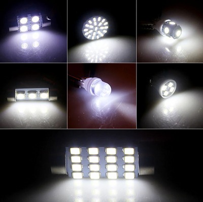 28pcs Car Interior White Combo LED Map Dome Door Trunk License Plate