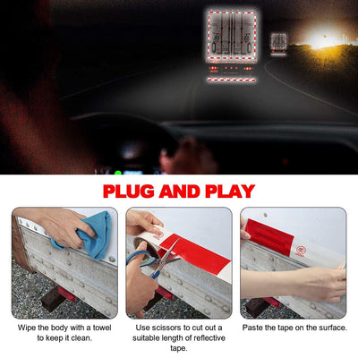Reflective Trailer Safety Tape Conspicuity Tape Warning Sign Car Truck