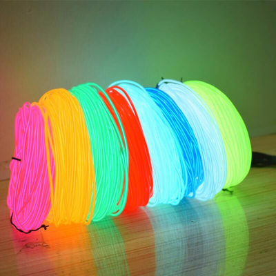 Neon LED Light Glow EL Wire String Strip Rope Tube Decor Car Party +