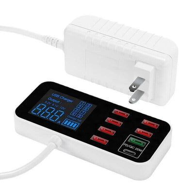 Multi USB 8-Port Fast Desktop Hub Wall Charger Charging Station Quick