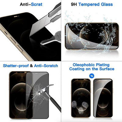 Privacy Screen Protector Tempered Glass Lot For iPhone 15 14 13 12 11