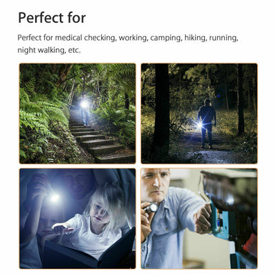 5" LED USB Rechargeable Mini Tactical Flashlight Stainless Steel Torch