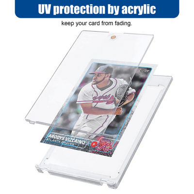 30 Pack Magnetic Trading Sports Card Holders 35pt One-Touch Hard UV