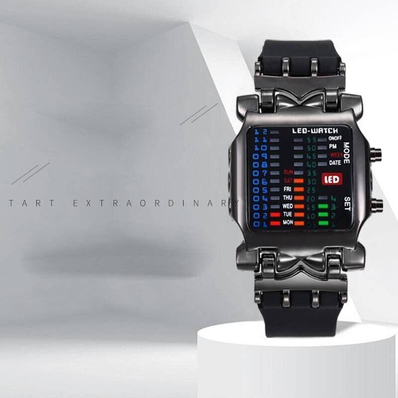 Luxury Men's Watch LED Sports Date Digital Bracelet Waterproof Quartz