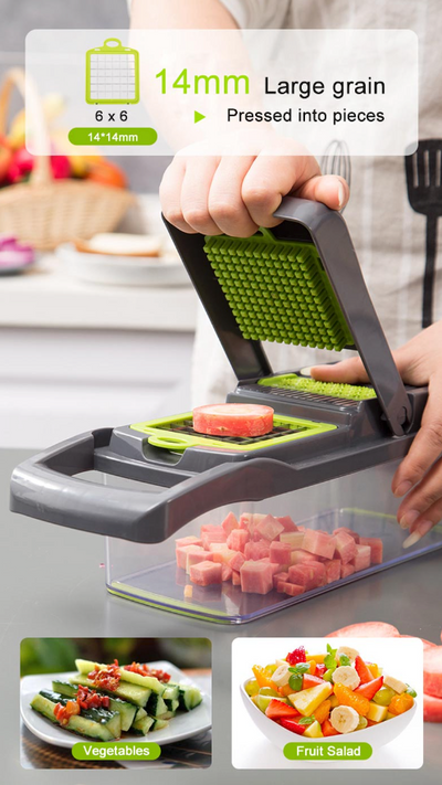 15-In-1 Vegetable Fruit Chopper Cutter Food Onion Veggie Dicer Slicer