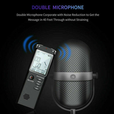 32G Voice Activated Mini Digital Sound Audio Recorder Dictaphone MP3