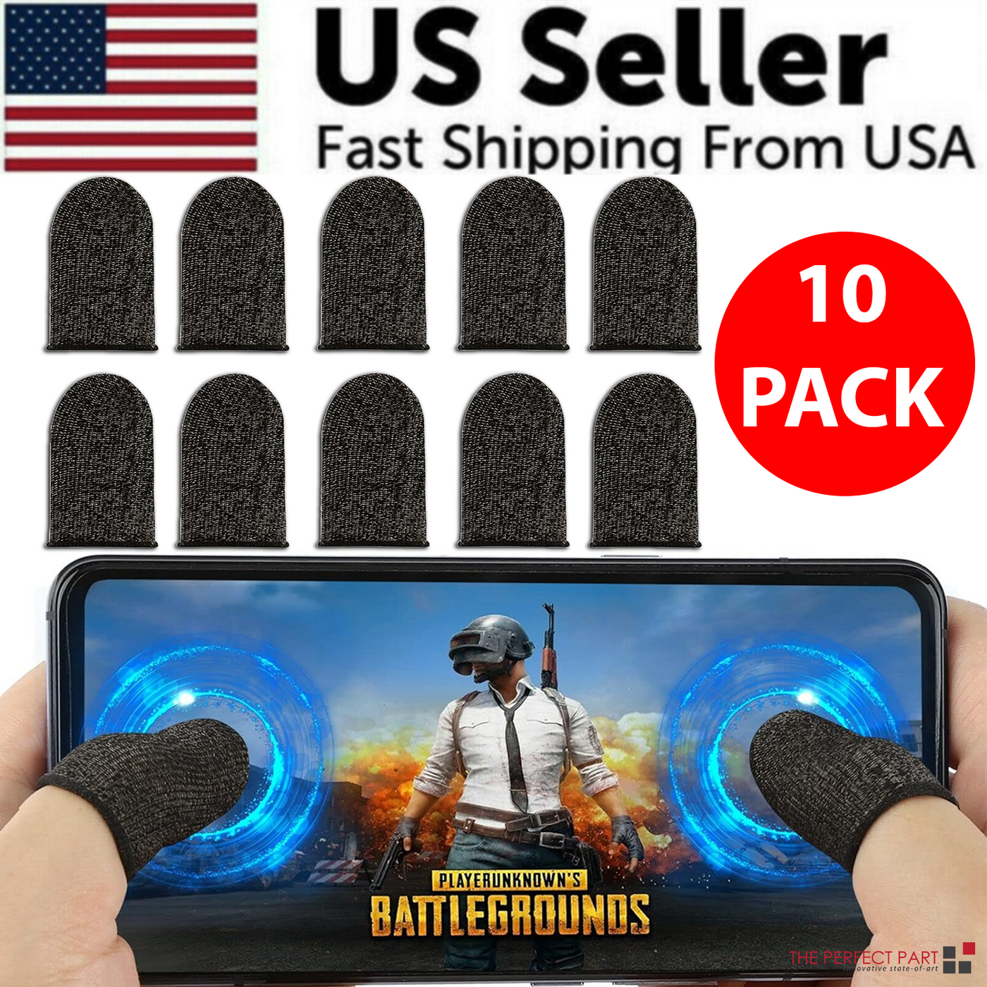 10 Pcs Screen PUBG Gaming Finger Sleeve Game Controller Mobile