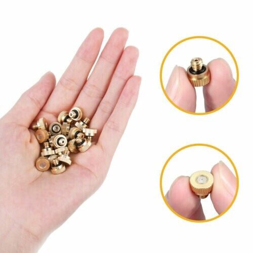 20x Brass Misting Nozzles Mister Sprinkler Outdoor Cooling System
