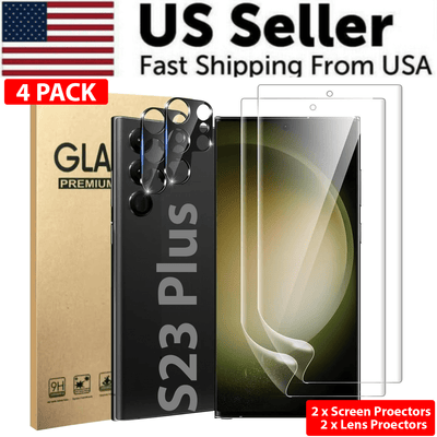 Tempered Glass Screen Protector Lens Hydrogel For Samsung S23 S22
