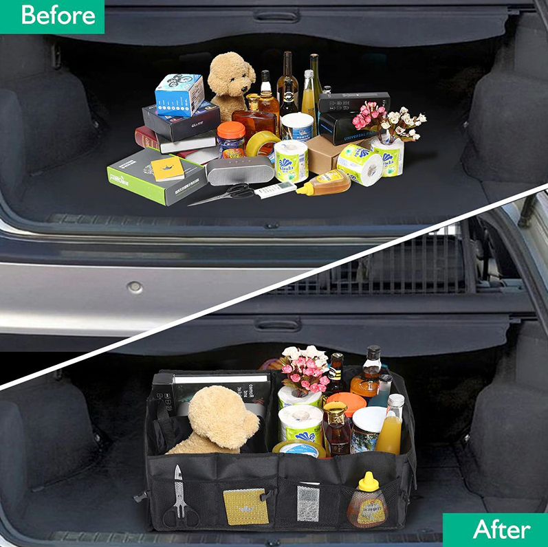 Trunk Cargo Organizer Folding Storage Collapse Bag Bin For Car Truck