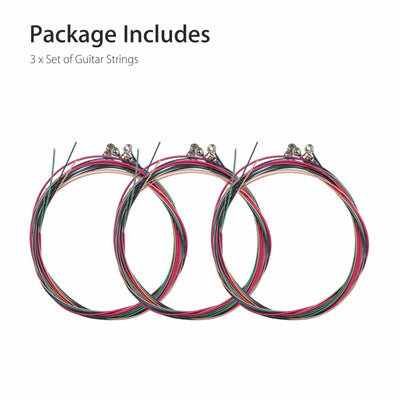3 Sets of 6 Guitar Strings Replacement Steel String For Acoustic