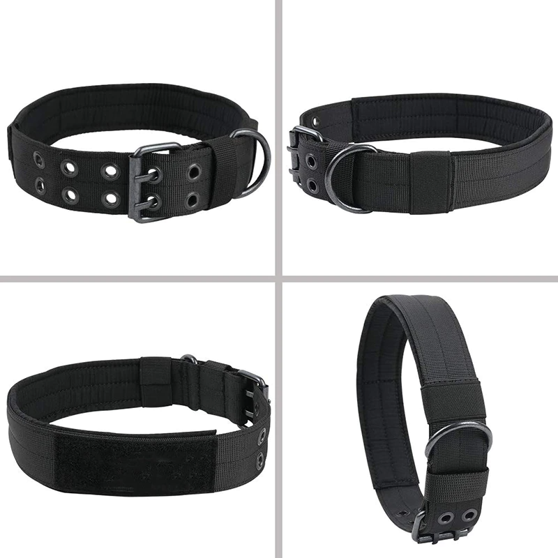 2" Wide Tactical Heavy Duty Nylon Large Dog Collar K9 Military With