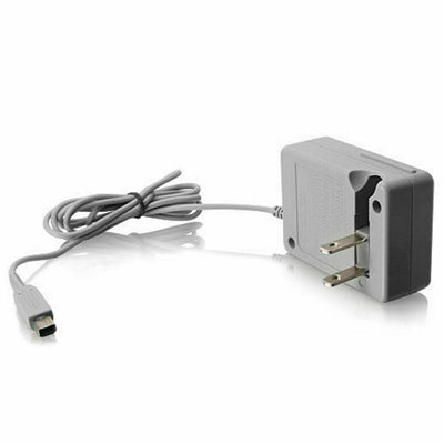 New AC Adapter Home Wall Charger Cable for Nintendo DSi/ 2DS/ 3DS/ DSi with USB connection and gray design.