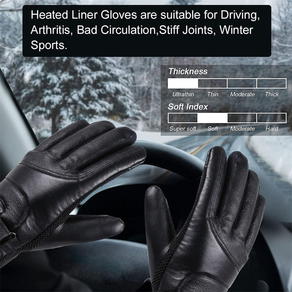 Electric USB Heated Gloves Winter Warming Thermal Ski Snow Hand Warm