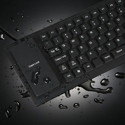 Waterproof Silicone Keyboard Foldable Flexible USB Dustproof DirtProof