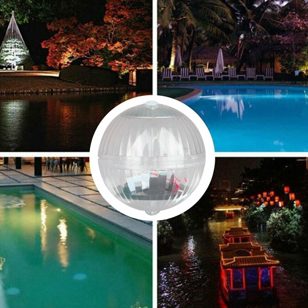 Outdoor Solar LED Floating Light Garden Pond Pool Lamp Rotating RGB