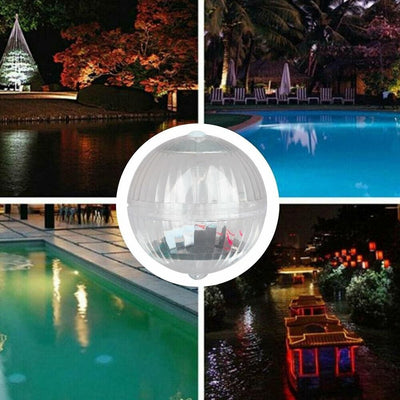 Outdoor Solar LED Floating Light Garden Pond Pool Lamp Rotating RGB