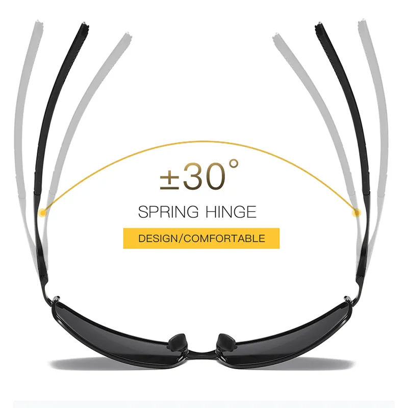 Mens Polarized Pilot Sunglasses Outdoor Driving UV400 Sun Glasses