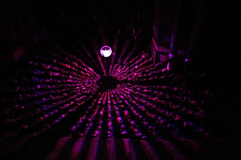 Outdoor Solar LED Floating Light Garden Pond Pool Lamp Rotating RGB