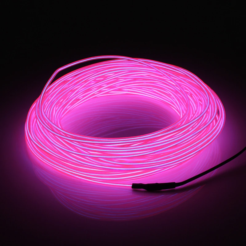 Neon LED Light Glow EL Wire String Strip Rope Tube Decor Car Party +