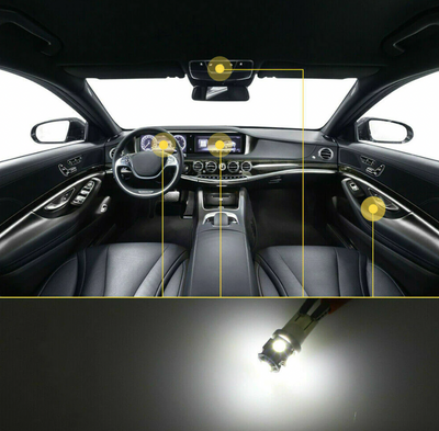 28pcs Car Interior White Combo LED Map Dome Door Trunk License Plate