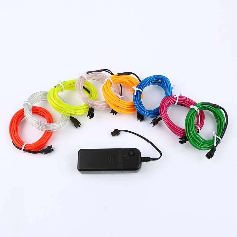 Neon LED Light Glow EL Wire String Strip Rope Tube Decor Car Party +