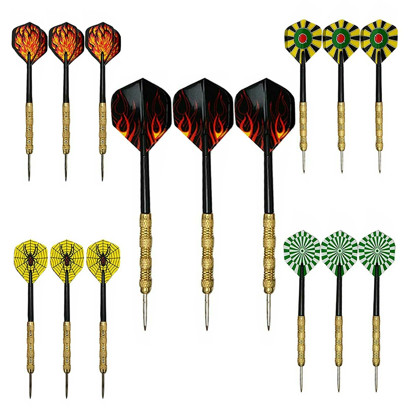 5 Sets (15Pcs) Steel Tip Professional Darts Set Darts Slim Barrel Dart