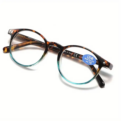 4 Pairs Mens Women Spring Hinge Round Horn Power Oval Reading Reader