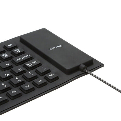 Waterproof Silicone Keyboard Foldable Flexible USB Dustproof DirtProof