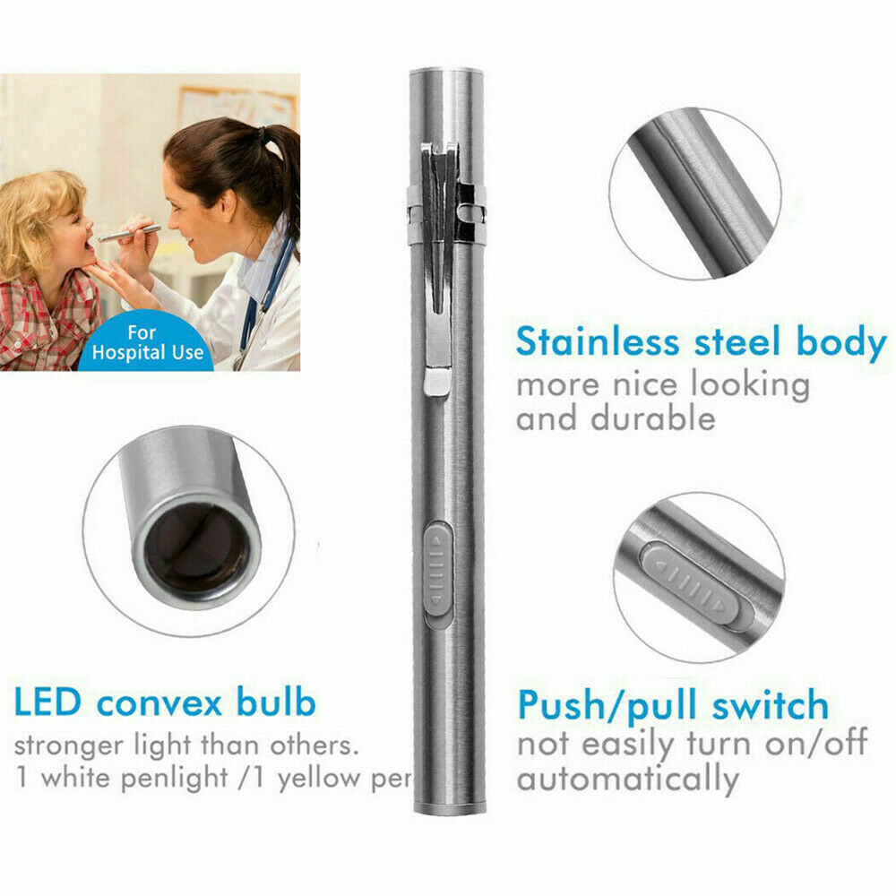 5" LED USB Rechargeable Mini Tactical Flashlight Stainless Steel Torch