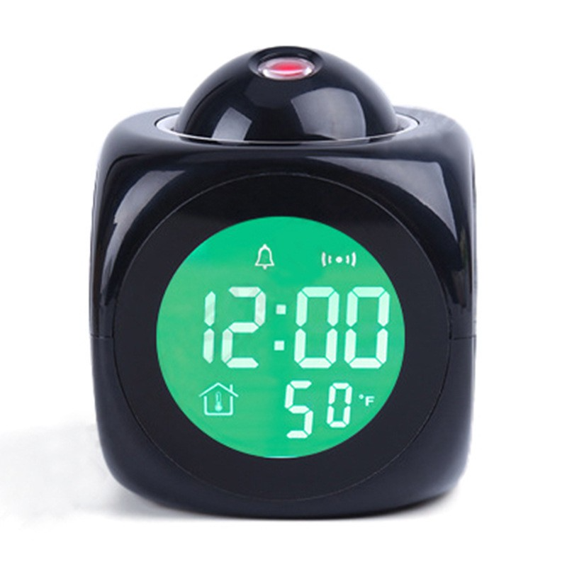 LED Projection Alarm Clock Digital LCD Display Voice Talking Weather