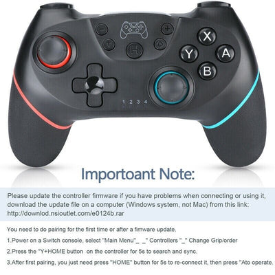 Wireless Pro Controller Gamepad For Nintendo Switch Joypad Joystick