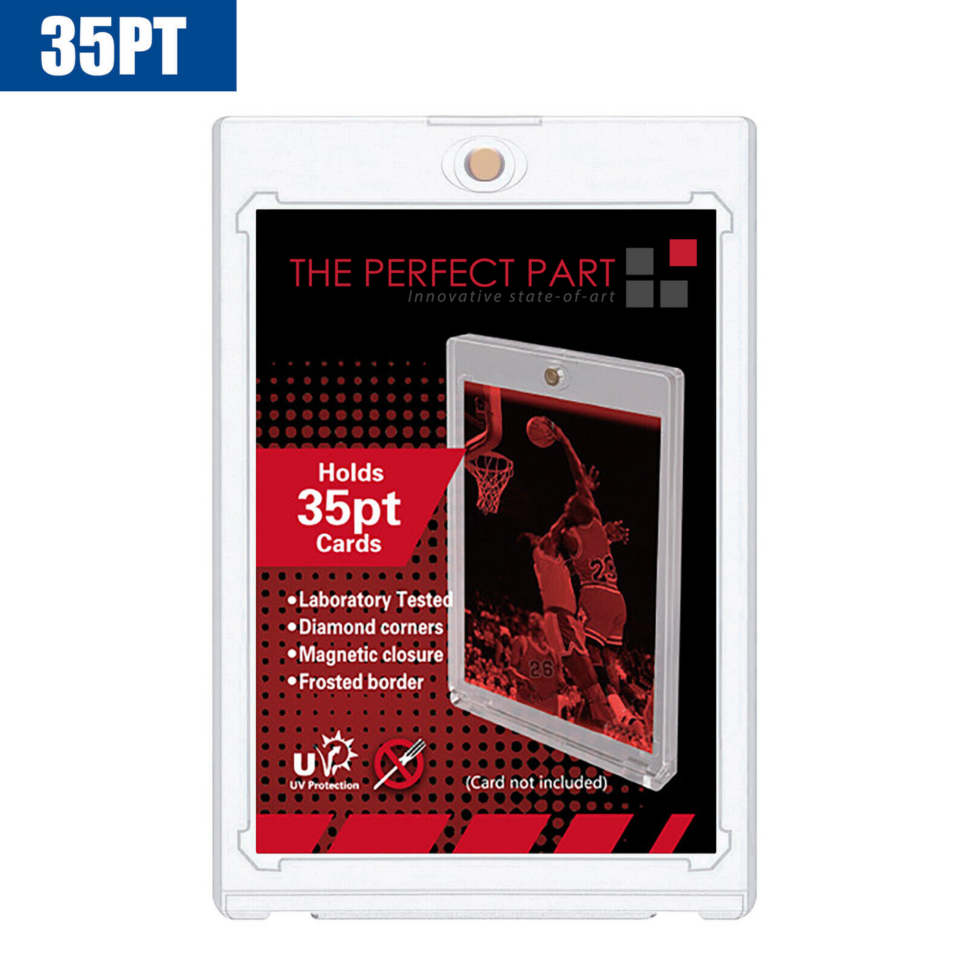 30 Pack Magnetic Trading Sports Card Holders 35pt One-Touch Hard UV