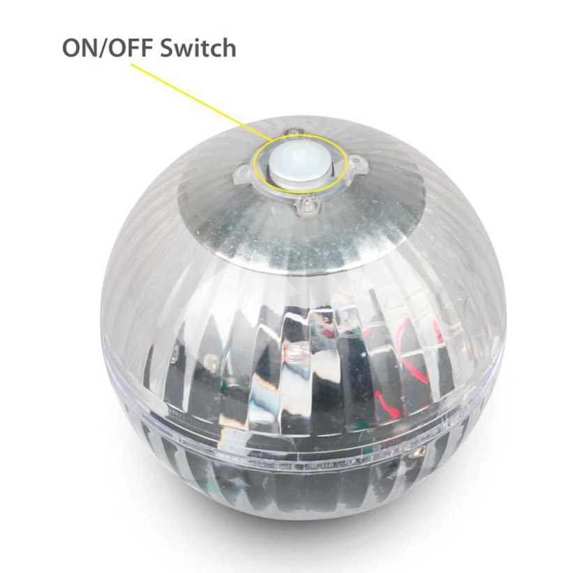 Outdoor Solar LED Floating Light Garden Pond Pool Lamp Rotating RGB