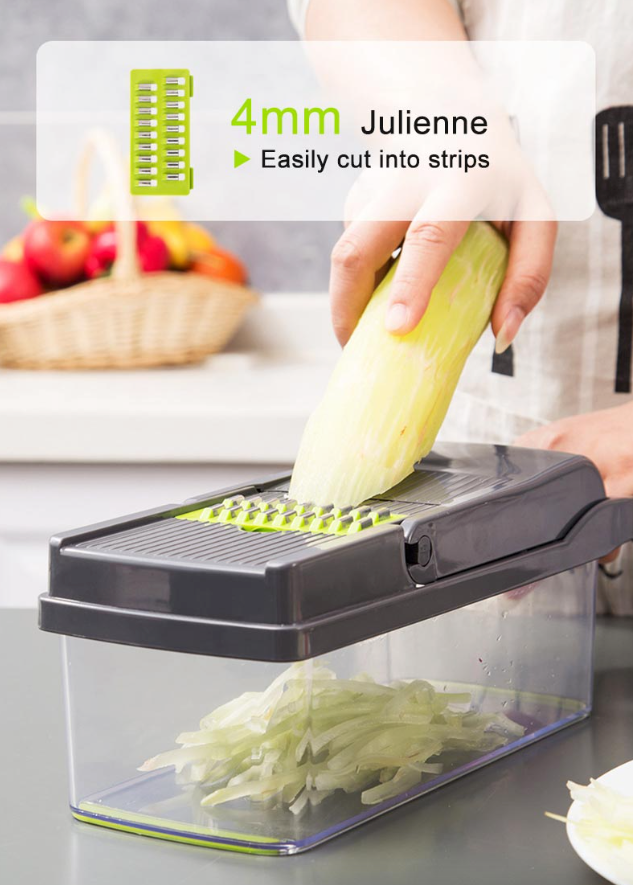 15-In-1 Vegetable Fruit Chopper Cutter Food Onion Veggie Dicer Slicer