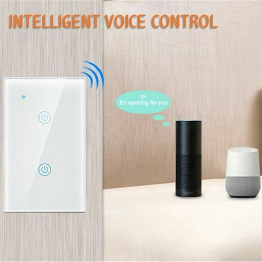 1/2/3/4 Gang WiFi Smart Wall Touch Light Switch Glass Panel For