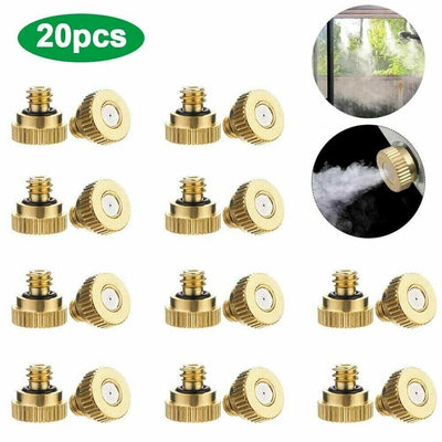 20x Brass Misting Nozzles Mister Sprinkler Outdoor Cooling System