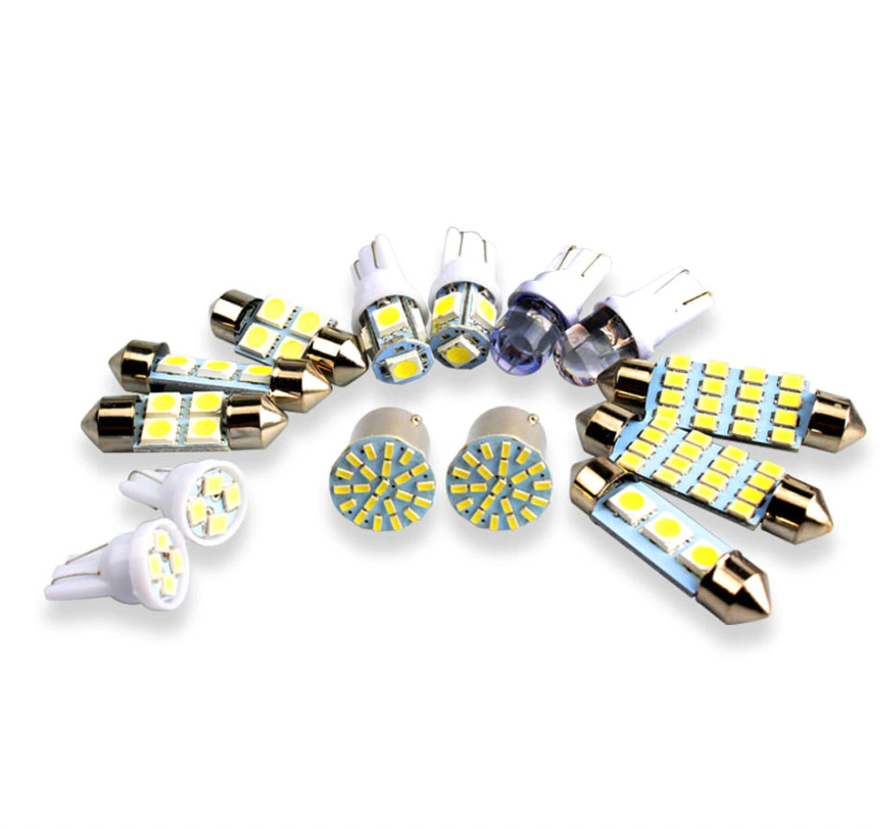 28pcs Car Interior White Combo LED Map Dome Door Trunk License Plate