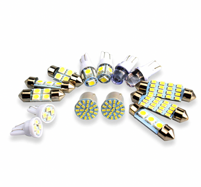 28pcs Car Interior White Combo LED Map Dome Door Trunk License Plate