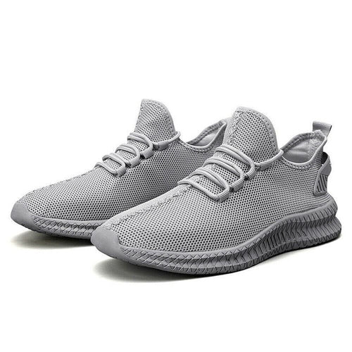 Running Shoes Sneakers Casual Men's Outdoor Athletic Jogging Sports in stylish grey color.