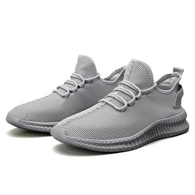Running Shoes Sneakers Casual Men's Outdoor Athletic Jogging Sports in stylish grey color.