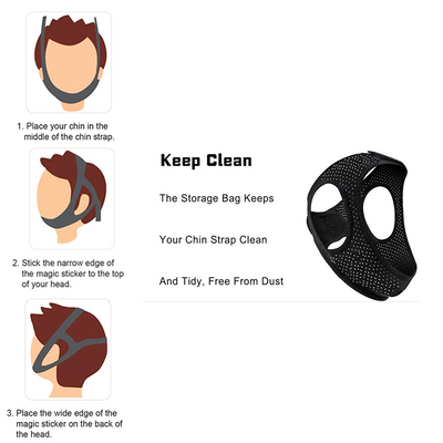 Anti Snoring Chin Strap Sleep Apnea Snore Stop Belt Snoreless Sleep