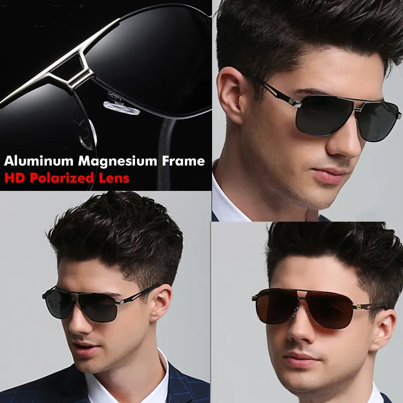 Mens Polarized Pilot Sunglasses Outdoor Driving UV400 Sun Glasses