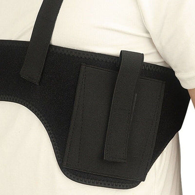 Tactical Concealed Carry Shoulder Waist Pistol Hand Gun Holder Holster showing adjustable straps and holster design.