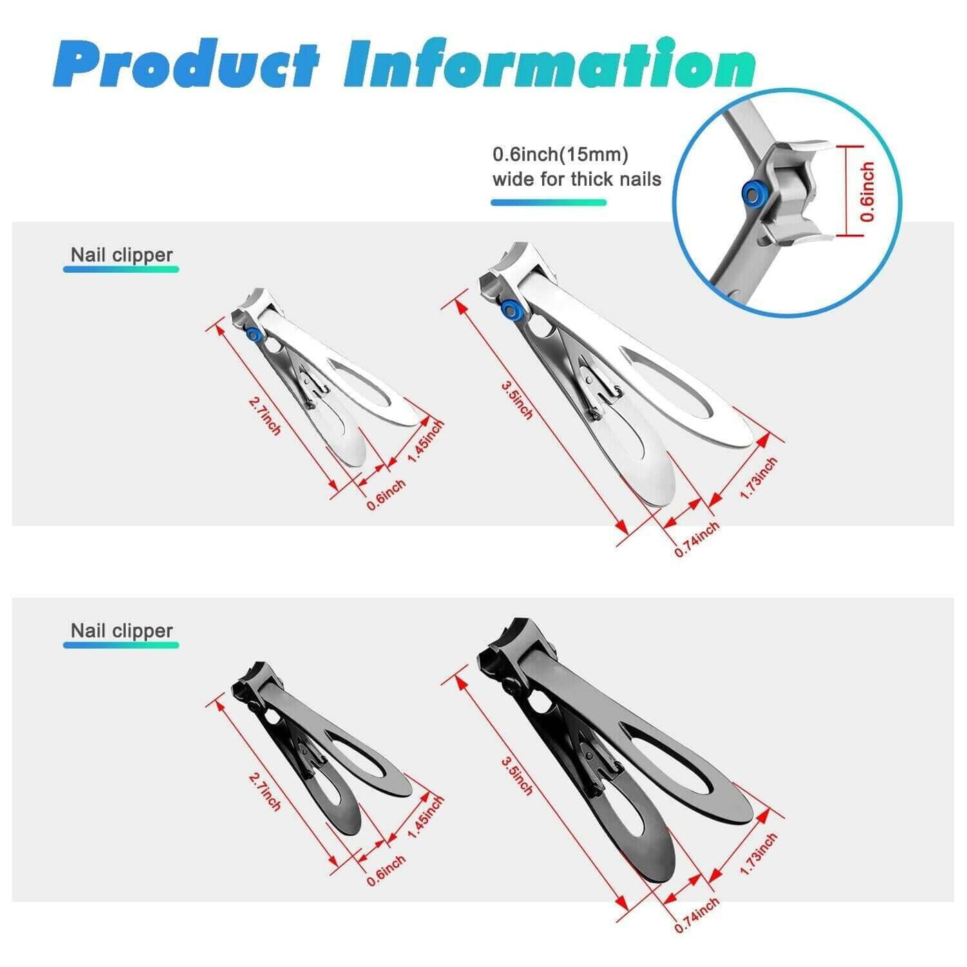 Extra Large Toe Nail Clippers For Thick Hard Nails Cutter Heavy Duty